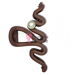 Clama pentru prins parul tip cleste CLM014II cu perla alba